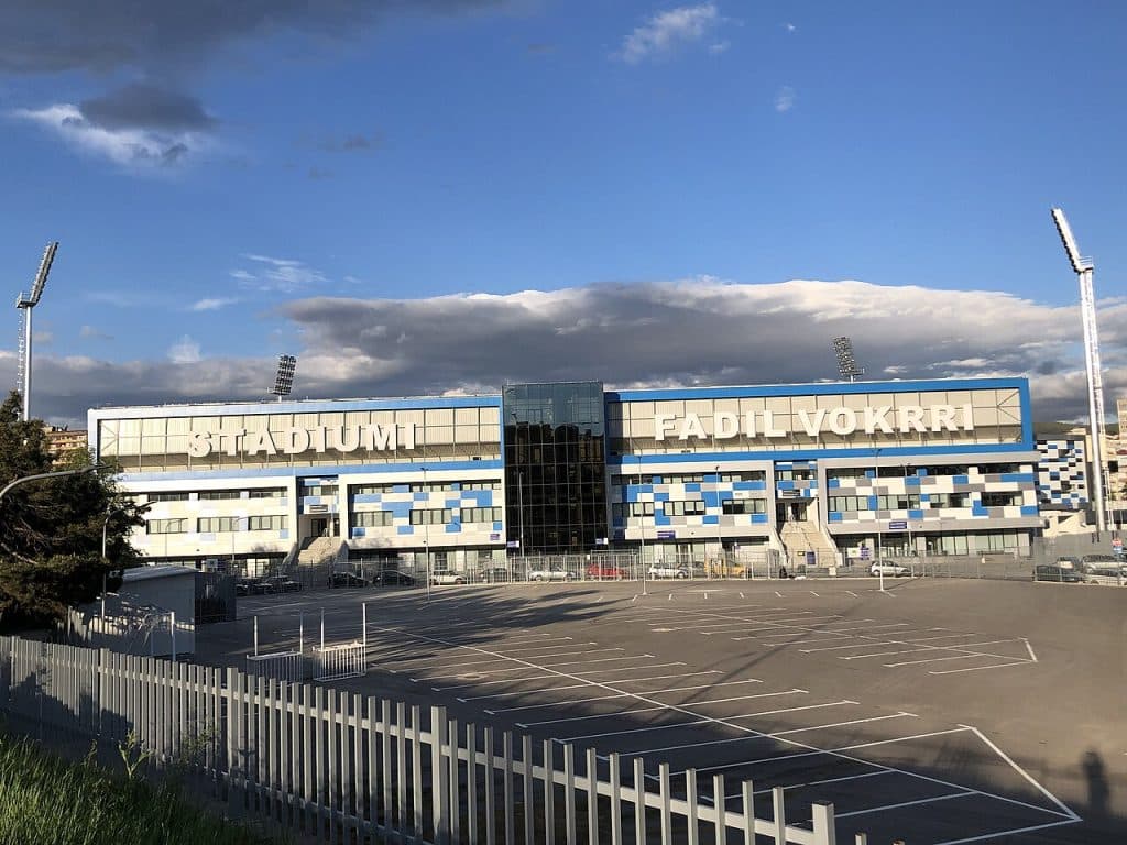 Sân Fadil Vokrri trong ảnh tư liệu bóng đá Kosovo