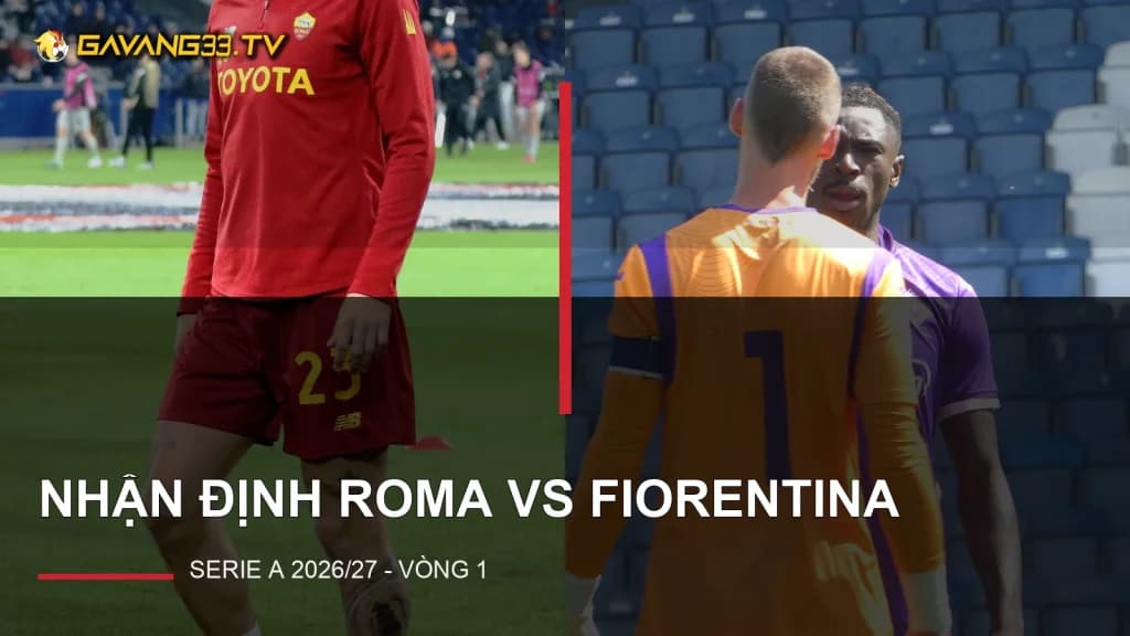 Ảnh thật cầu thủ Roma và Fiorentina, có logo website