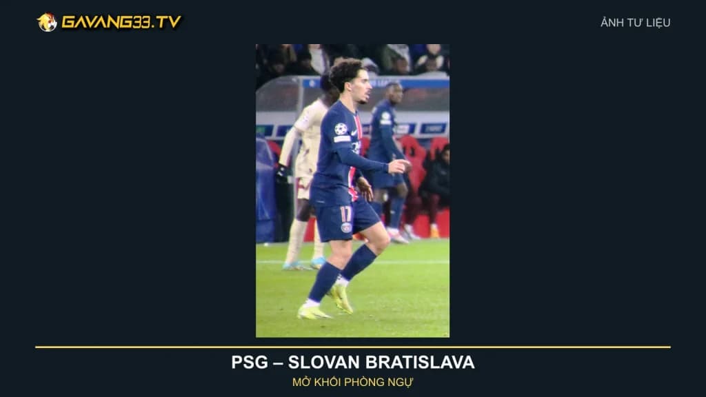 Ảnh tư liệu cầu thủ Paris Saint-Germain trong trận tại Salzburg năm 2024