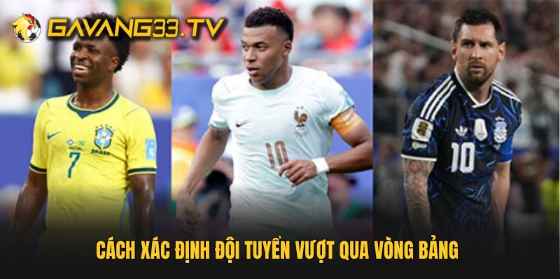 Cách xác định đội tuyển vượt qua vòng bảng 