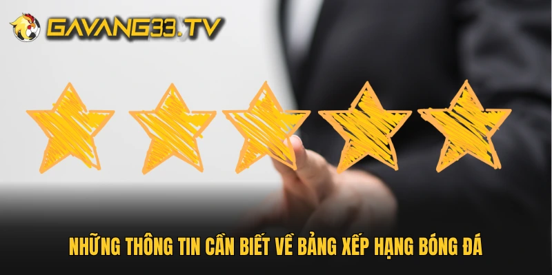 Những thông tin cần biết về bảng xếp hạng bóng đá