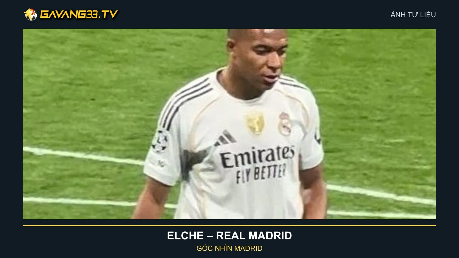 Ảnh tư liệu Kylian Mbappé trong màu áo Real Madrid
