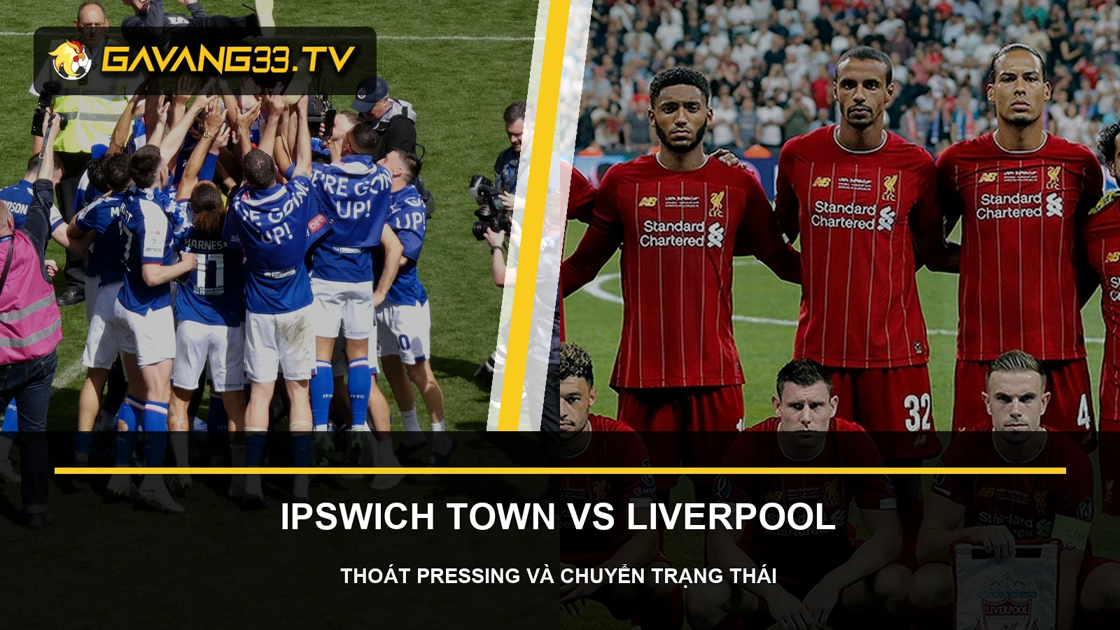 Ảnh tư liệu Ipswich Town và Liverpool trước trận vòng 3 Premier League