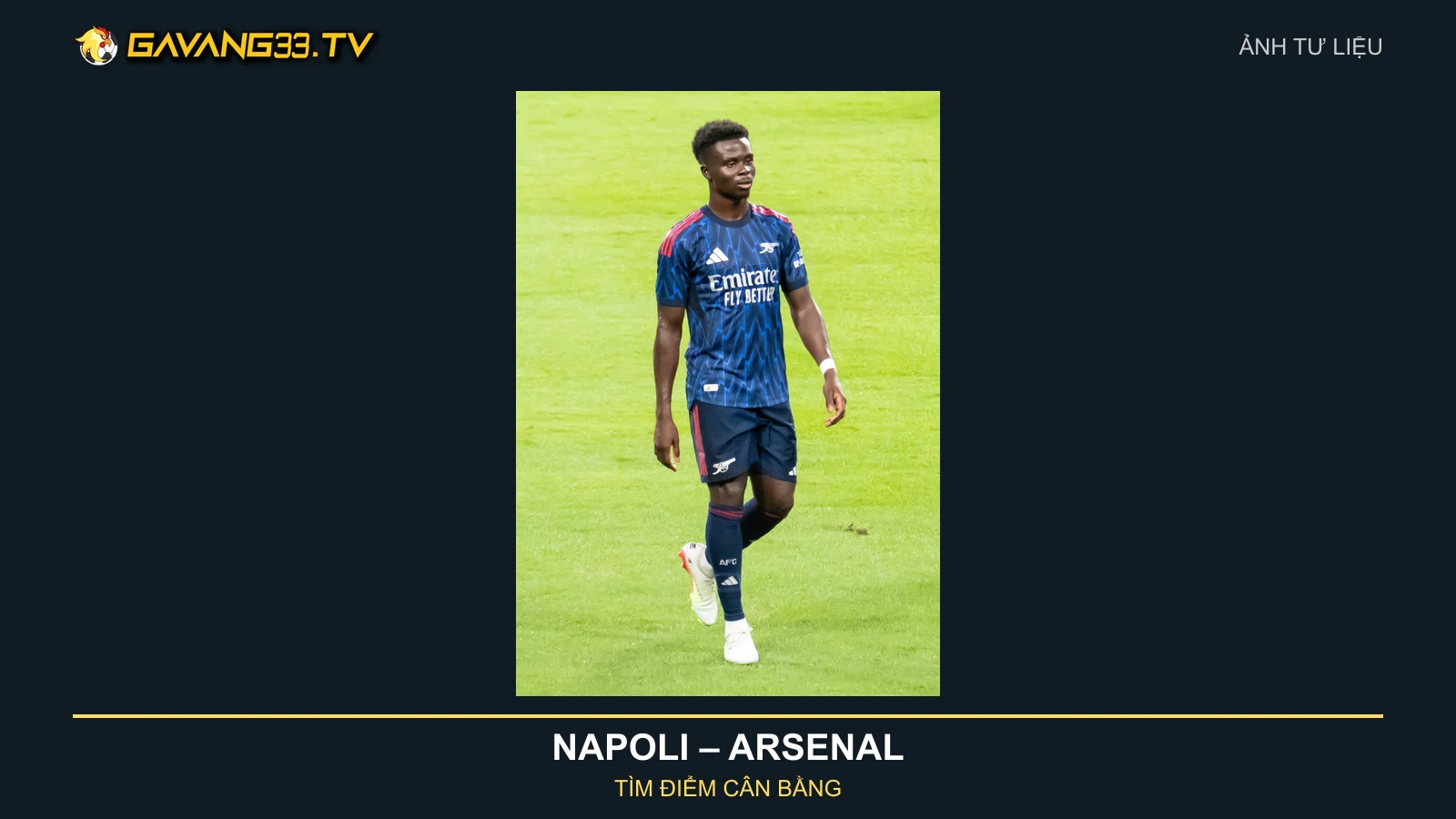 Ảnh tư liệu Bukayo Saka trong màu áo Arsenal